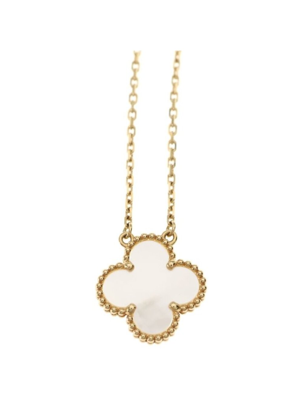 Van Cleef & Arpels Vintage Alhambra Mother of Pearl Necklace 18k Yellow Gold - Picture 3 of 6